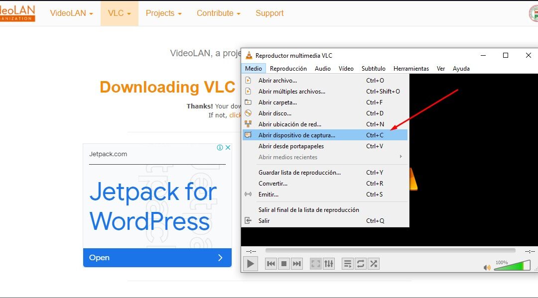 Grabar pantalla con VLC Player (En 3 Pasos)