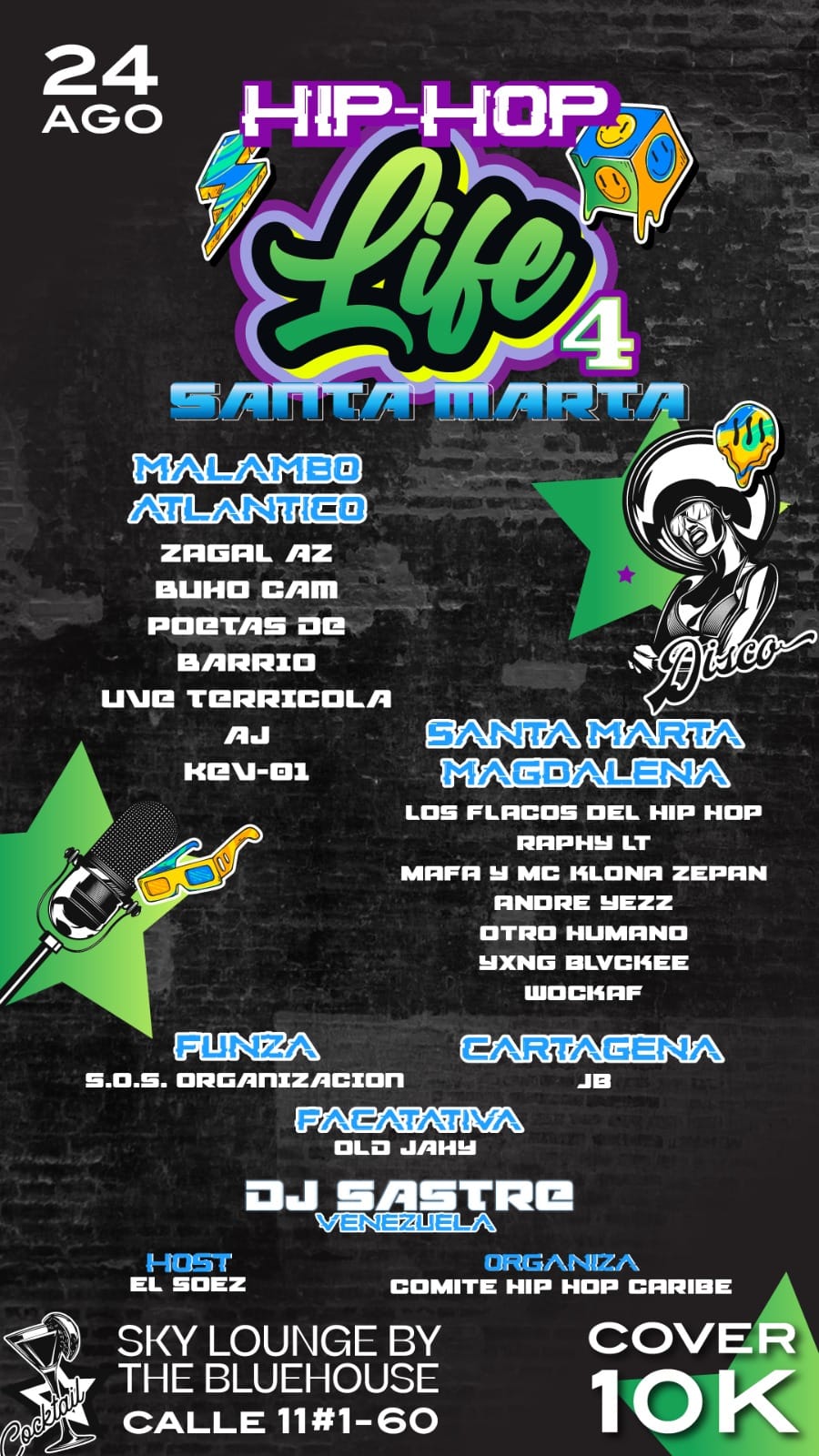 Santa Marta Vibra: Hip Hop Life 4 Llega con Más de 15 Artistas en The Blue House